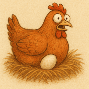 Gallina spaventata